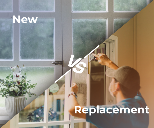 Comparison between cost of new and replacement windows